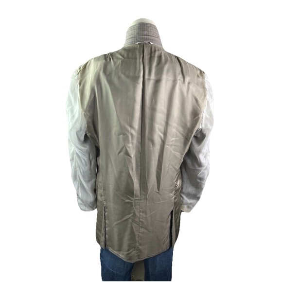 CANALI Luxury Designer Blazer Men 42L Houndstooth Pure Wool Made in Italy - Picture 8 of 13